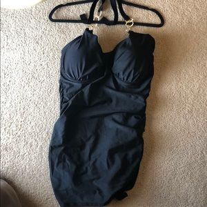 Black one piece dress bathing suit